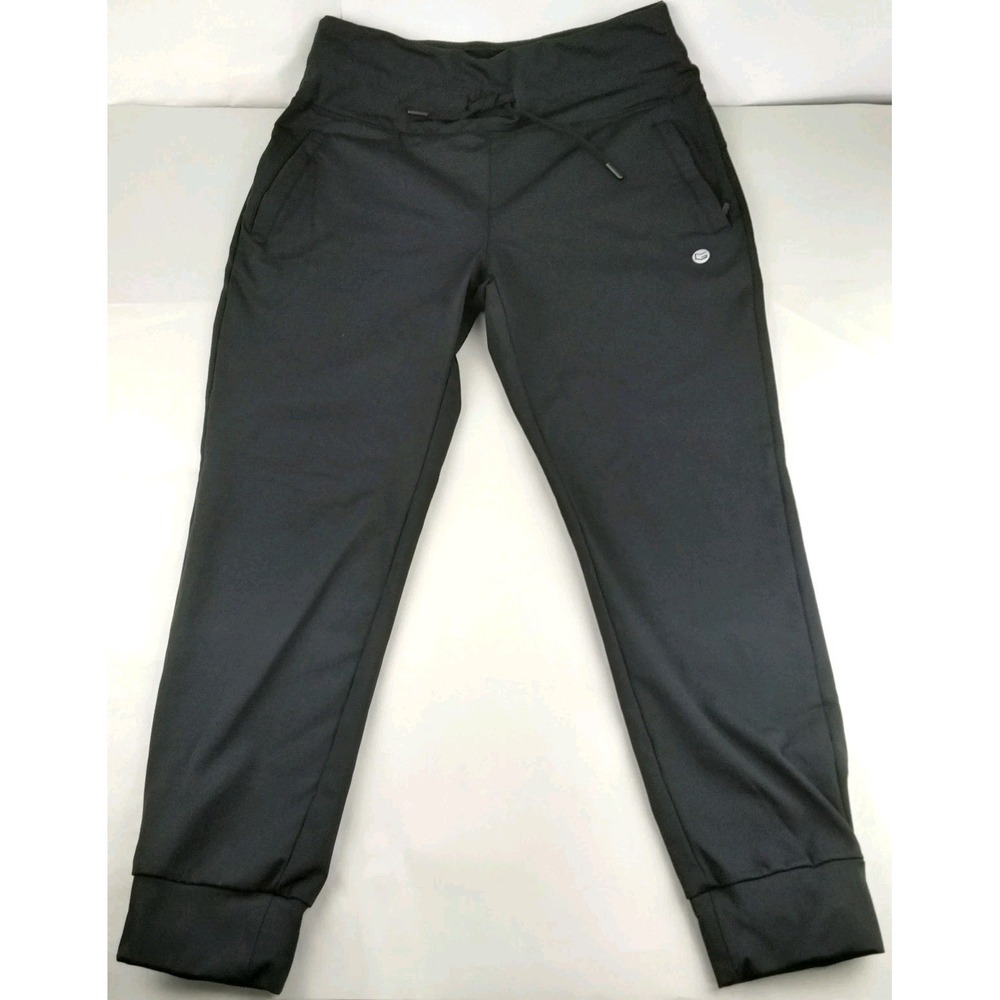 Gradual Pants Womens M Black Athletic Joggers Stetch Drawstring Waist Tapered